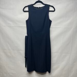 Theory Dress Womens 4 Virgin Wool Event Party Occasion Workwear Quiet Luxury